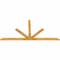 Ekena Millwork Saratoga Rough Sawn Timber Gable Bracket, Western Red Cedar, 96"W x 48"H x 2"D x 4"F, 12/12 Pitch GBW096X48X0204SAR00RWR - alternate 5